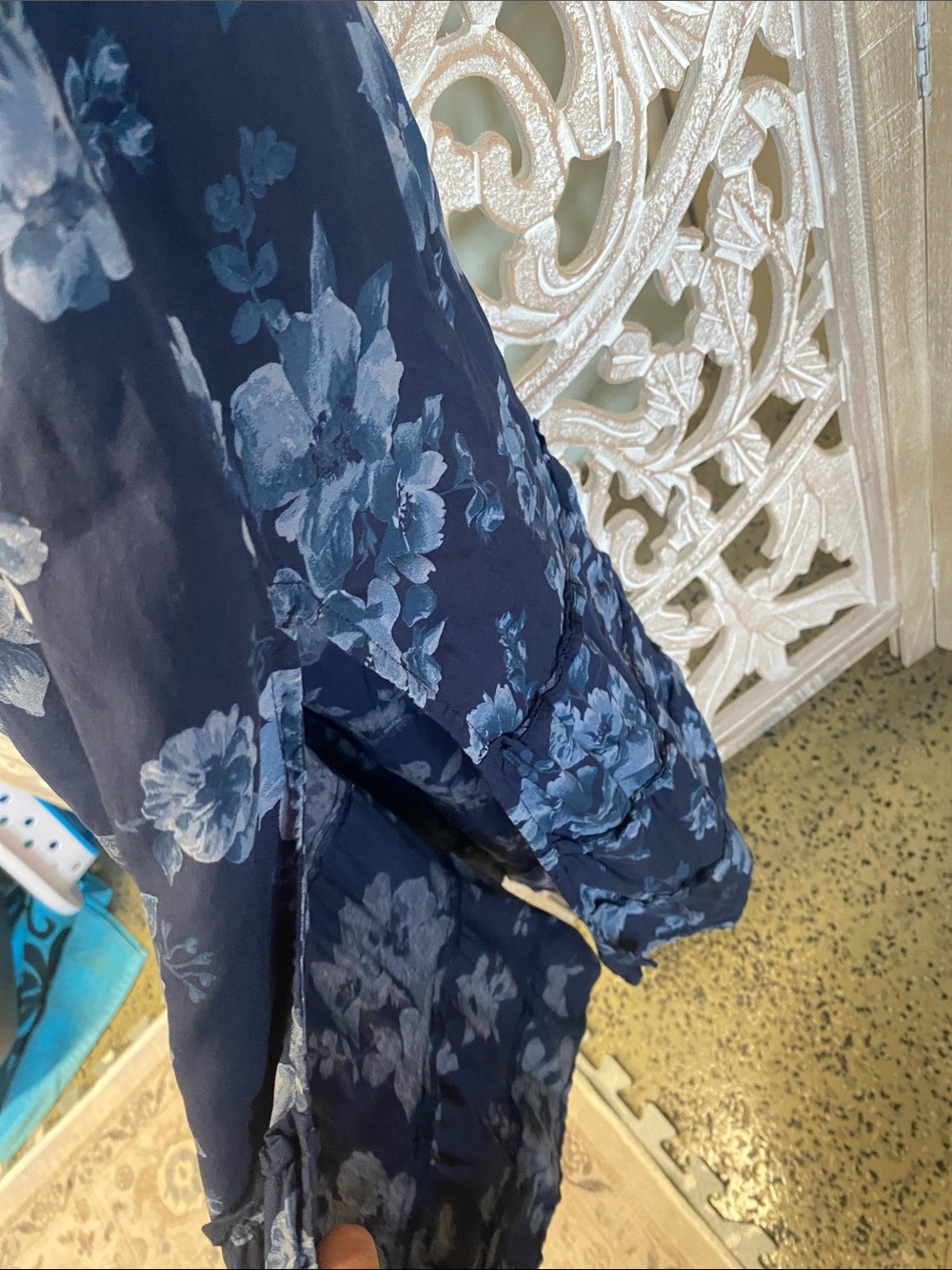 Hollister Floral Bow Tie Back Slit Side Dress - Picture 5 of 7